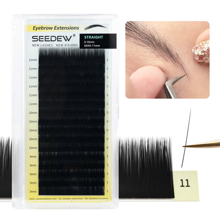 [SEEDEW] 0.07/0.10 Baby Straight Curl Eyebrow Extensions High Quality False Eyebrow Natural Soft
