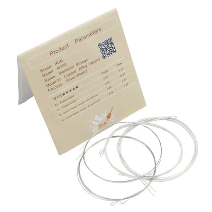 IRIN 8pcs Mandolin Strings Set Plated Steel Silver-Plated Copper Alloy Wound Mandolin Parts Stringed Instrument Accessories