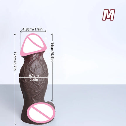 Realistic Silicone Dildo Thick Huge Glans Dildos 4 Sizes with Strong Suction Cup Anal Vagina G-spot Stimulate Butt Plug Sex Toys