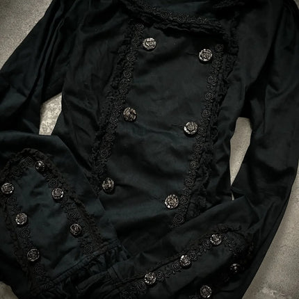 Gothic Girls Dressing Up Slim Fit Dark Series Jackets 2025 Winter French Style Fashionable Popular Cardigan for Women's