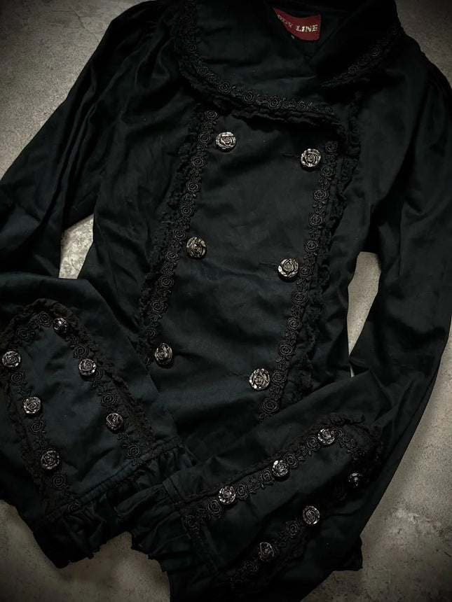 Gothic Girls Dressing Up Slim Fit Dark Series Jackets 2025 Winter French Style Fashionable Popular Cardigan for Women's