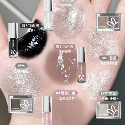 HYNTOOR Playful Rebellious Lip Gloss Planet  Mouth Black Mouth Silver Mouth Gray Lip Oil Mirror Water Gloss