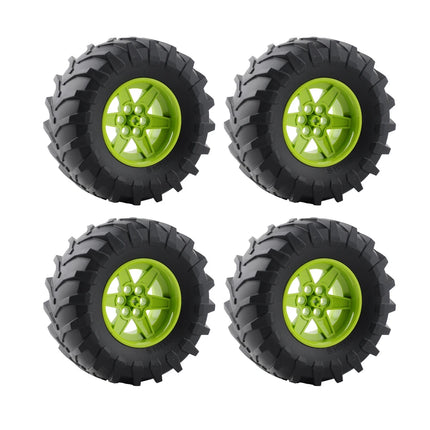 4WD RC Car Chassis Electric Set Building Block Motor Wheels RC Reciever Battery Box Functions Simulation Spray MOC Technical Toy