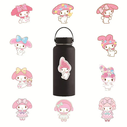40PCS Sanrio My Melody Stickers Cartoon Melody Rabbit Stickers for Notebook Laptop Suitcase Waterproof Decal Toy Sticker