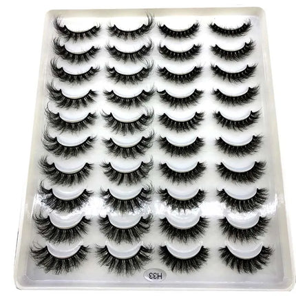 2023 New 20 pairs natural long 3D mink false eyelashes fake lashes makeup kit Mink Lashes extension eye lashes short eyelashes