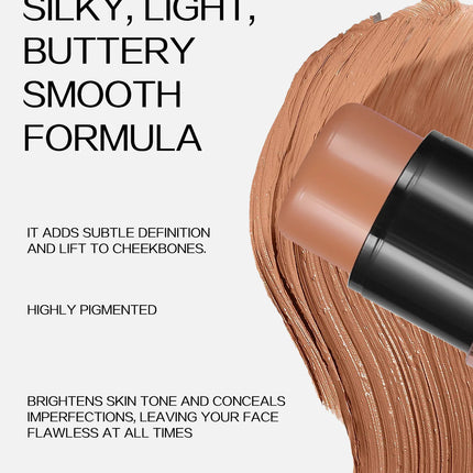 Double-head Face Bronzer Contour Stick Cream Makeup Light Dark Shadow Lasting Concealer Facial Brighten Contouring With Brush