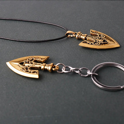 Anime JOJOS BIZARRE ADVENTURE Necklaces Kujo Jotaro Arrow Metal Pendant Chain Choker keychain Charm Gifts Jewelry collares