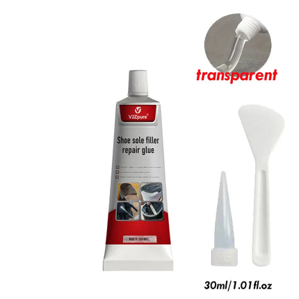 Shoe Repair Glue Kit White/Black Sole Waterproof Quick Drying Filling Repair Adhesive Wear-resistant Sealant Crack Repair Agent