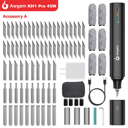 Awgem KH1 Handheld Ultrasonic Cutter Ultrasonic cutting knife DIY Electric Carving Tool for Plastic/Resin/3D Printing/Textile