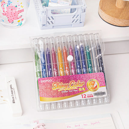 12-36 Colors Large Capacity Glitter Gel Pens for Journaling