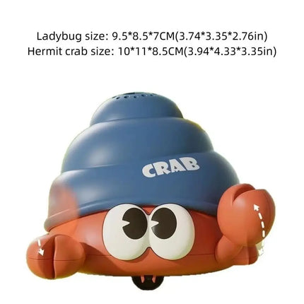 USB Rechargeable Floating Ball Blowing Toy Portable Cute Ladybug Floating Ball Cartoon Mini Hermit Crab Toy Children's Toys