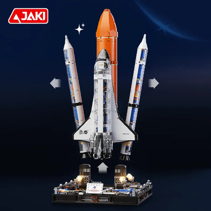 JAKI space exploration heavy rocket super plane space shuttle building blocks assembly children's building holiday gift toys