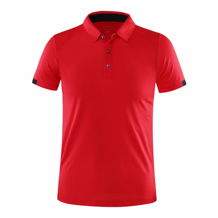 Quick-drying Short-sleeved POLO Shirt For Outdoor Sports and Fitness Breathable and Cool Mesh Lapel Top
