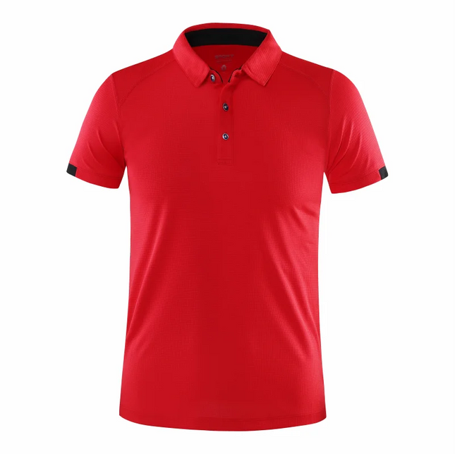 Quick Drying Short Sleeved Polo Shirt Golf Company Group Brand Breathable Mesh Lapel Sports Short Sleeved 8 Colors Large 2024