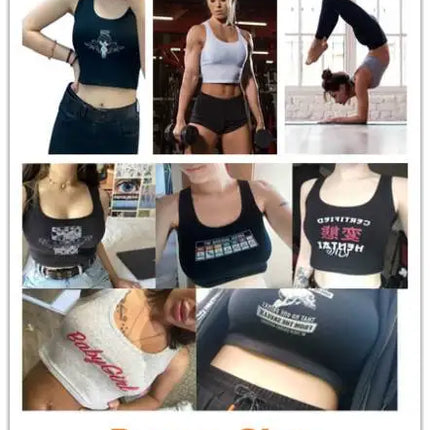 Rainbow Dash Graphics Cutie Sexy Slim Crop Top Street Fashion Funny Rock Tank Tops Girl' Cotton Sports Fitness Training Camisole