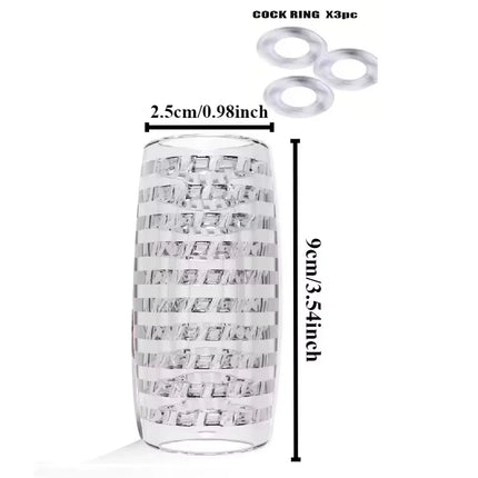Male Masturbator Cup Soft Pussy Transparent Vagina Adult Goods  Exerciser Transparent Masturbator Cup Adults Sex Toys for men18+