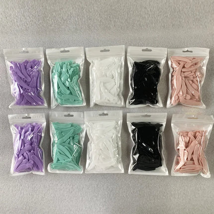 1000pcs/lot Mini Cosmetic Spatula Disposable Curved Scoop Makeup Mask Cream Spoon Eye Cream Stick Make Up Face Beauty Tool Kits