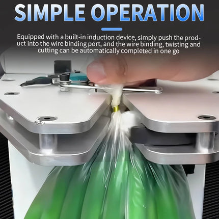 Semi Automatic Food Processing Cable Tie Machine for Candy Toast Bag Durable Cable Tie Equipmen Adjustable Tension for USB Wires