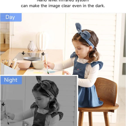 XIAOVV Indoor WiFi Surveillance Camera 2K Pet and Baby Camera with Motion Tracking 360° WiFi IP Home Cameras Night Vision