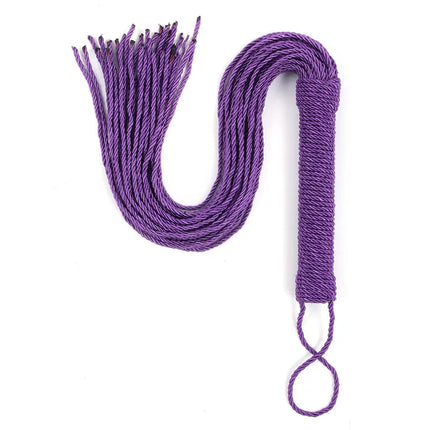 Multicolor Fetish Soft Nylon Rope Whip Flogger Handle Spanking Paddle Knout Flirt BDSM Adult Game Erotic Sex Toys for Women Men