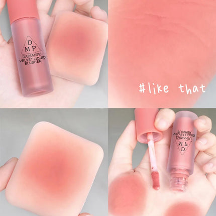 Liquid Blush Long-acting Waterproof Easy Halo Dye Brightens The Face Smooth Peach Red Female Cosmetics