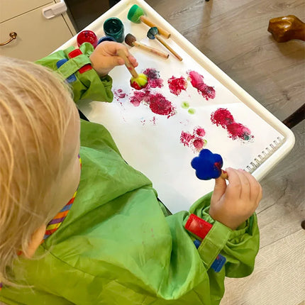Children Toddler Sponge Stamp Brush Kits Flower Drawing Toys for Children Paint Educational DIY Art Craft Creativity Tools DDJ