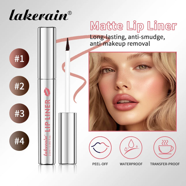 Transfer-proof Peel Off Lip Liner Waterproof Smudge-proof Long-Lasting Matte Velvet Lip Liner Ink Tattoo Makeup Lip Liners