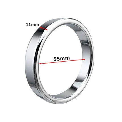 Super Smooth Penis Ring Sex Toys For Men Stainless Steel Large Cock Ring Penis Scrotum Pendant Ball Stretcher Metal Cockring