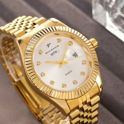 Men's Sport Wristwatches Casual Simple Fashion Calendar Week Quartz Watch Male Watches Reloj for Christmas New Year Gifts