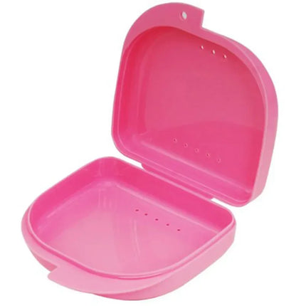 50Pcs Denture Tray Box Dental Orthodontic Retainer Storage Box Mouth Guard Container Anti Grinding Brace Box Oral Hygiene