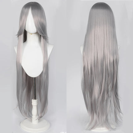 100CM Long Straight Wig With Bangs Synthetic Cosplay Wig For Women Pink Purple Cosplay Wigs for Party For Halloween