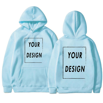Customizable DIY Hoodie Sweatshirt - Personalize with Your Own Design Brand Logo Picture for Men & Women Casual Fashion Hoody