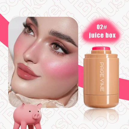 New Blush Stick 3-in-1 Cheek Lip Tinted Moistured Blush Stick Silky Brighten Blush Cream Blusher Cosmetics Tubes Matte Contour