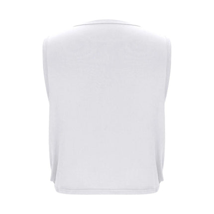 Women Sleeveless Yoga Tops Breathable Blouse Cover Up Gym Workout Cool T-Shirt Running Short Tank Crop Top Athletic Vest