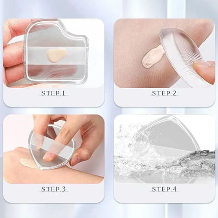 Silicone Cosmetic Puff Soft Makeup Blender Beauty Sponge Transparent Soft Elasticity Puff Sponge for Concealer Foundation