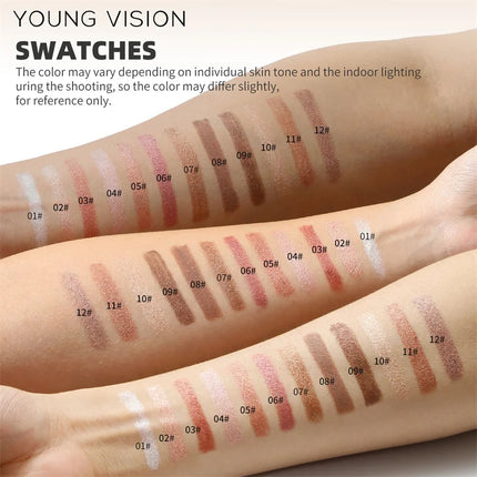 Glitter Brown Eyeshadow Pen Waterproof Lasting Shimmer Matte Lying Silkworm Eyeshadow Pencil Highlighter Stick Eyes Makeup Tools
