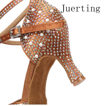 Juerting new Heels Modern Jazz Salsa soft soled women's adult Latin Chacha Rumba Bachata dance shoes