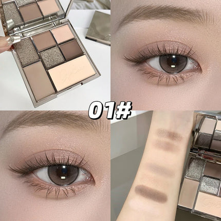 Gege bear Spring And Summer New Eyeshadow Palette Rosy Auto Focus Low Saturation Smoke Powder Rose Plate gifts