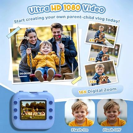 Digital Children Camera For Mini Printer Portable Photography Thermal Instant Print Photo Kids Camera 2.8inch HD Video Toy Gifts