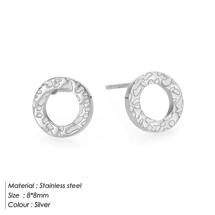EManco Stainless Steel Stud Earrings for Women Korean Small Earings Fashion Jewelry Minimalist Women Earrings Stud Wholesale