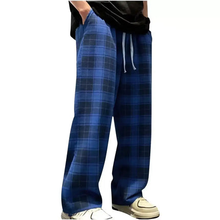 Red Checkered 3D Printed Pants for Men, Summer New Style American High Street Sports Pants, Casual Breathable Quick Drying Pants