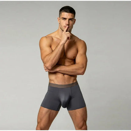 Modal Big Pouch Boxer Shorts Men's Sexy Bugle Enhancing Panties Breathable U Conxex Underpant Moisture-wicking Underwear