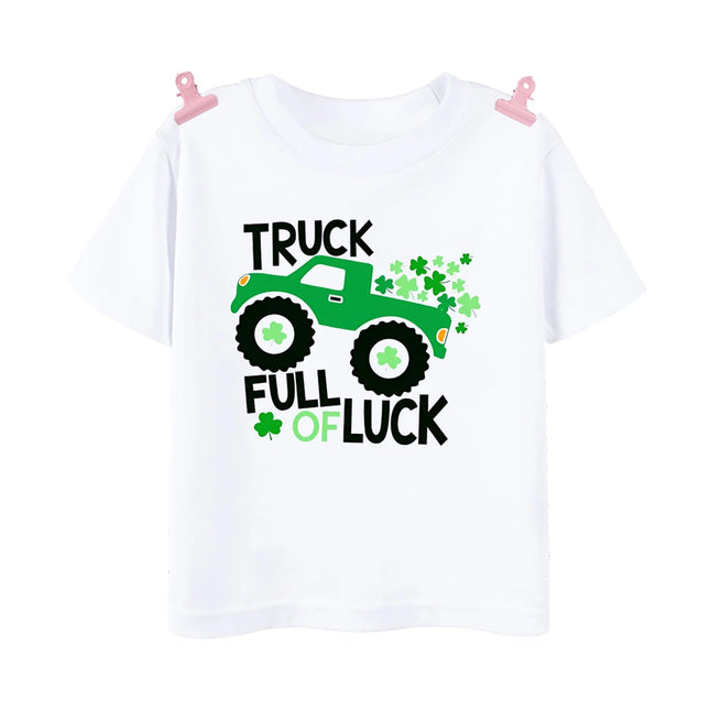 Happy St. Patrick's Day Printed Kids Shirts St. Patrick's Party Boys Girls T-shirt Holidy Child Short Sleeve Tops Summer T Shirt