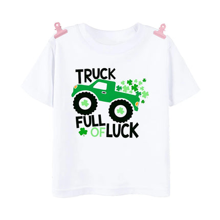Rainbow Lucky Print Kids Shirts St. Patrick's Day Party Boys Girls Outfit T-shirt Holiday Child Short Sleeve Tops Toddler T Shirt