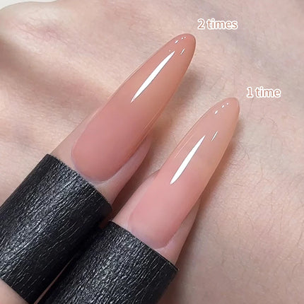 1/6Pcs 15ml Jelly Ice Nude Peelable Polish, UV/LED - set, Formaldehyde - free. Oval, Glossy. Good for Salon & DIY