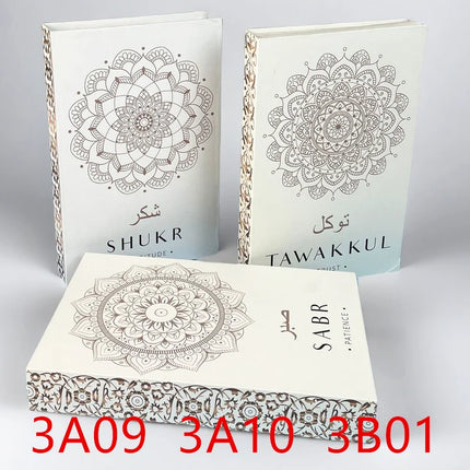 3Pcs/Set Luxury Fake Book Storage Box Fashion Decorative Books Design Coffee Table Bedroom Shelf Islam Home Decor New York Paris