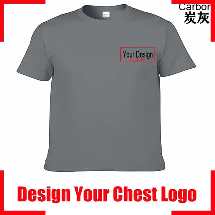 Text Name Tsihrts Men's Personalized Cotton T-shirt Custom  Add Your Own Message Fashion men tshirt bigger size 4XL 5XL
