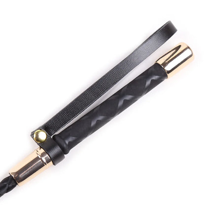 30-60CM Black PU Leather Spanking Paddle Long Whip Flirting BDSM Flogger Sex Toys For Woman G Spot Sex Shop