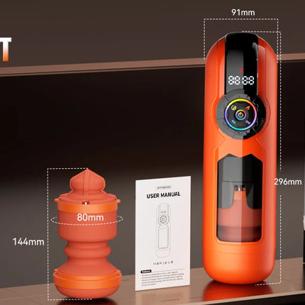 Automatic Male Masturbator Cup Telescopic Sucking Heated Pussy Blowjob Machine Thrusting Vibration Masturbation Sex Toy for Men