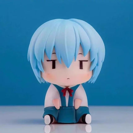 Evangelion Ayanami Rei Asuka Action Figures Anime PVC Mode Figures Sitting Desktop Ornament Collection Kids Toys Gift